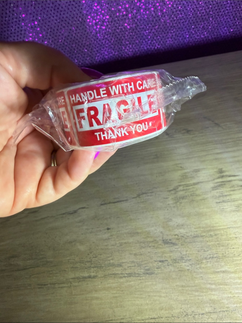 🆕💜 250 Fragile Handle With Care Shipping Labels Stickers Roll